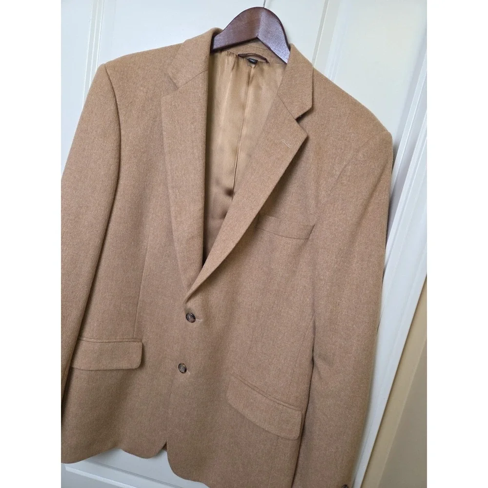 Haspel 100% CAMEL HAIR Tan Sport Coat Blazer Jacket COTTER Men's 42L‎